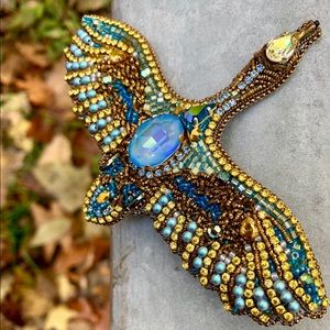 Beaded Bird Brooch - !Not for Sale! -